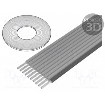3770-10 (100FT); Wire: ribbon; 1.27mm; stranded; Cu; 10x26AWG; unshielded; TPE; grey; 3M