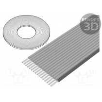 3770-16 (100 FT); Wire: ribbon; 1.27mm; stranded; Cu; 16x26AWG; unshielded; TPE; grey; 3M