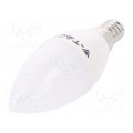 SKU 113; LED lamp; cool white; E14; 220/240VAC; 600lm; 7W; 200°; 6400K; V-TAC