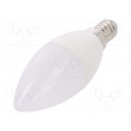 SKU 42151; LED lamp; warm white; E14; 220/240VAC; 470lm; 5.5W; 200°; 2700K; V-TAC