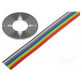 3811/10 (100FT); Wire: ribbon; 1.27mm; stranded; Cu; 10x26AWG; unshielded; PVC; 49V; 3M 3811/10 (100FT); Wire: ribbon; 1.27mm; stranded; Cu; 10x26AWG; unshielded; PVC; 49V; 3M