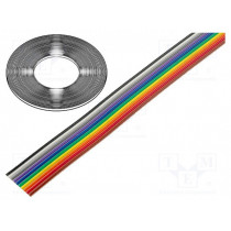 3811/10 (100FT); Wire: ribbon; 1.27mm; stranded; Cu; 10x26AWG; unshielded; PVC; 49V; 3M