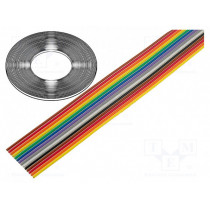 3811/14 (100FT); Wire: ribbon; 1.27mm; stranded; Cu; 14x26AWG; unshielded; PVC; 49V; 3M