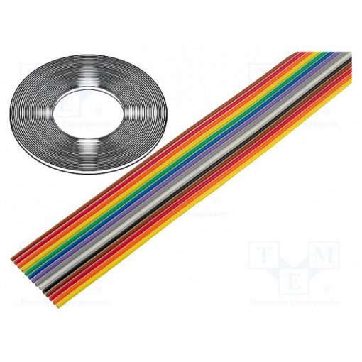 3811/14 (100FT); Wire: ribbon; 1.27mm; stranded; Cu; 14x26AWG; unshielded; PVC; 49V; 3M