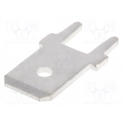 3866A.28; Terminal: flat; 6.3mm; 0.8mm; male; THT; tinned; brass; VOGT