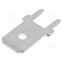 3866A.68; Terminal: flat; 6.3mm; 0.8mm; male; THT; tinned; brass; VOGT