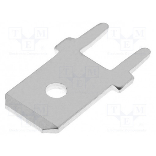 3866A.68; Terminal: flat; 6.3mm; 0.8mm; male; THT; tinned; brass; VOGT