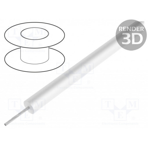 391645 WH005; Wire; HookUp Wire Silicone; stranded; Cu; silicone; white; 15kV; ALPHA WIRE
