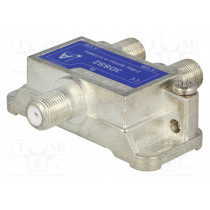 3DSS2; Splitter; screw; 1218MHz; Output: F female x2; Series: 3D Line; TELESTE 3DSS2; Splitter; screw; 1218MHz; Output: F female x2; Series: 3D Line; TELESTE