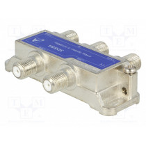 3DSS4; Splitter; screw; 1218MHz; Output: F female x4; Series: 3D Line; TELESTE 3DSS4; Splitter; screw; 1218MHz; Output: F female x4; Series: 3D Line; TELESTE