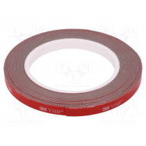 3M VHB GPH 110 9MMX5M; Tape: fixing; W: 9mm; L: 5m; Thk: 1.1mm; acrylic; grey; max.230°C; 3M