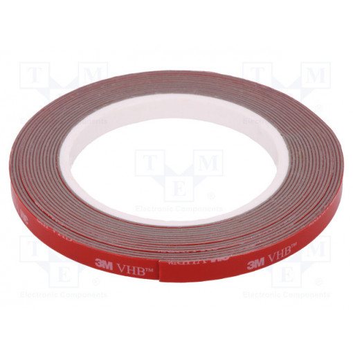 3M VHB GPH 110 9MMX5M; Tape: fixing; W: 9mm; L: 5m; Thk: 1.1mm; acrylic; grey; max.230°C; 3M