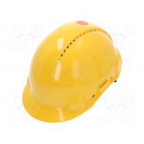 G3000CUV-GU; Protective helmet; vented; Size: 54-62mm; yellow; EN 397; Mat: ABS; 3M G3000CUV-GU; Protective helmet; vented; Size: 54-62mm; yellow; EN 397; Mat: ABS; 3M