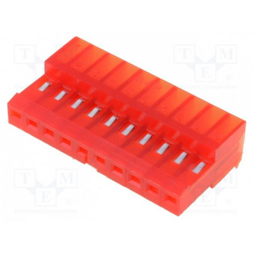 4-640440-0; Plug; wire-board; female; PIN: 10; 2.54mm; IDC; for cable; MTA-100; TE Connectivity