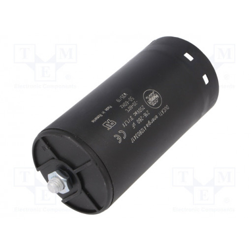 412803417; Capacitor: electrolytic; 235uF; Ø45.5x84mm; ±10%; M8 screw; 250VAC; DUCATI ENERGIA 412803417; Capacitor: electrolytic; 235uF; Ø45.5x84mm; ±10%; M8 screw; 250VAC; DUCATI ENERGIA