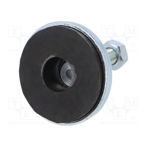 4.431.001; Foot of pin; rigid; Base dia: 55mm; M10; steel; Plunger mat: steel; ROZTOCZE