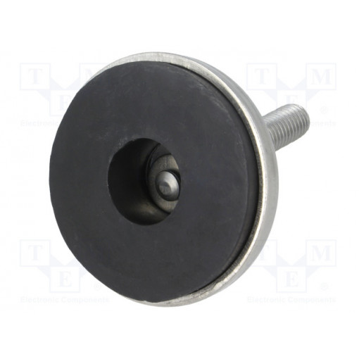 4.431.001SN; Foot of pin; rigid; Base dia: 55mm; M10; stainless steel; ROZTOCZE