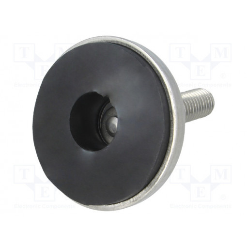 4.431.002SN; Foot of pin; rigid; Base dia: 55mm; M12; stainless steel; ROZTOCZE