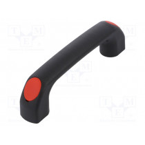 4.444.002-03; Handle; Mat: polyamide; black; H: 40mm; L: 145mm; red; W: 22.5mm; 530N; ROZTOCZE