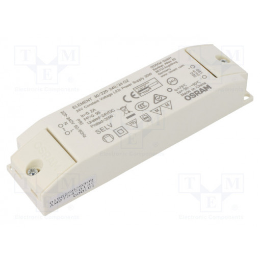 ELEMENT 30/220-240/24 G2; Power supply: switched-mode; LED; 30W; 24VDC; 1.25A; 198÷264VAC; OSRAM