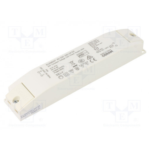 ELEMENT 60/220-240/24 G2; Power supply: switched-mode; LED; 60W; 24VDC; 2.5A; 198÷264VAC; OSRAM