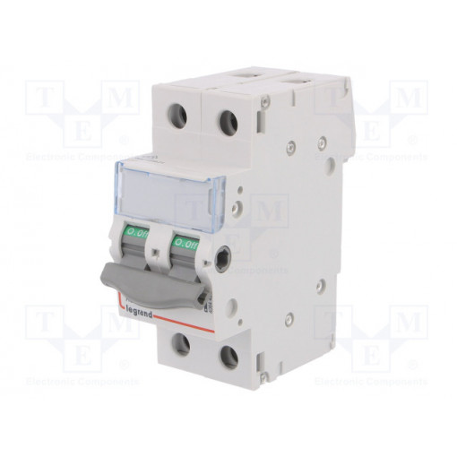 FR 302 32; Switch-disconnector; Poles: 2; DIN; 32A; 400VAC; FR300; IP20; LEGRAND