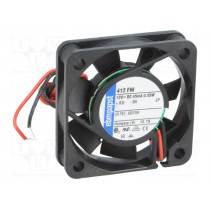 412FM; Fan: DC; axial; 40x40x10mm; 6m3/h; 17dBA; slide bearing; 4300rpm; EBM-PAPST