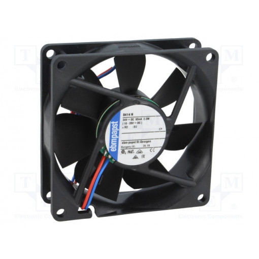 412JHH; Fan: DC; axial; 40x40x25mm; 24m3/h; 46dBA; ball bearing; 13000rpm; EBM-PAPST