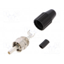 413-0100; Plug; RCA; male; straight; soldered; black; brass; for cable; DELTRON