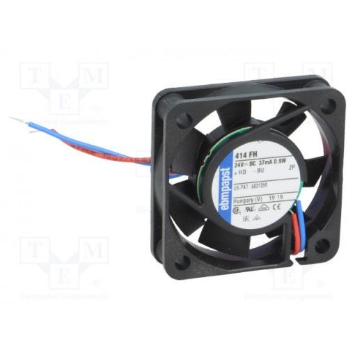 414FH; Fan: DC; axial; 40x40x10mm; 9m3/h; 26dBA; slide bearing; 6000rpm; EBM-PAPST