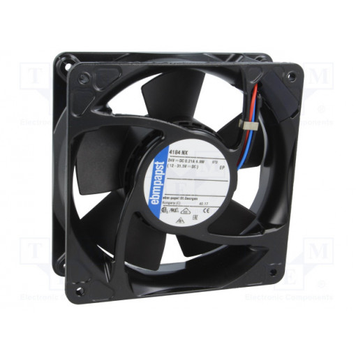 4184NX; Fan: DC; axial; 119x119x38mm; 180m3/h; 49dBA; ball bearing; 3200rpm; EBM-PAPST