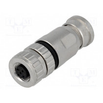 SAL-12S-RKC5-S/075; Plug; M12; PIN: 5; female; A code-DeviceNet / CANopen; for cable; CONEC