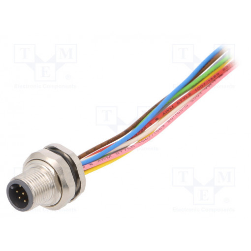 SAL-12-FSH8-0,5; Socket; M12; PIN: 8; male; A code-DeviceNet / CANopen; cables; 0.5m; CONEC