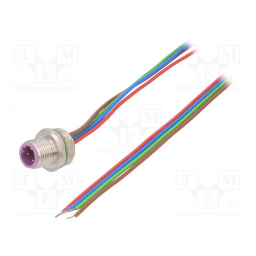 SAL-12B-FS4.3-0,5; Socket; M12; PIN: 4; male; A code-DeviceNet / CANopen; soldering; CONEC