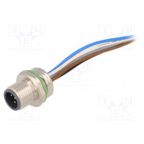 SAL-12-FS5.1-0,5-9; Socket; M12; PIN: 5; male; A code-DeviceNet / CANopen; cables; 0.5m; CONEC