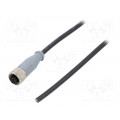 SAL-12-RK4-2/K1; Plug; M12; PIN: 4; female; A code-DeviceNet / CANopen; 2m; straight; CONEC