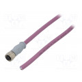 SAL-DN-12-RK5.3-3/GJ; Plug; M12; PIN: 5; female; A code-DeviceNet / CANopen; 3m; IP67; 60V; CONEC