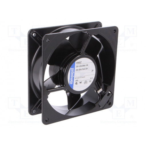 4580Z; Fan: AC; axial; 230VAC; 119x119x38mm; 114m3/h; 30dBA; slide bearing; EBM-PAPST