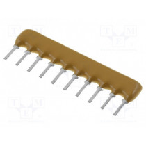 4610X-101-222LF; Resistor network: X; 2.2kΩ; No.of resistors: 9; THT; 0.2W; ±2%; 100V; BOURNS