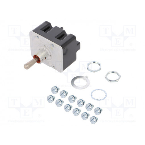 4TL1-1; Switch: toggle; Pos: 3; 4PDT; ON-OFF-ON; 15A/125VAC; Leads: screw; HONEYWELL