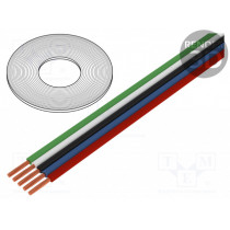 0240 006 60; Wire: ribbon; stranded; Cu; 5x0,35mm2; unshielded; PVC; 150V; 50m; TECHNOKABEL 0240 006 60; Wire: ribbon; stranded; Cu; 5x0,35mm2; unshielded; PVC; 150V; 50m; TECHNOKABEL