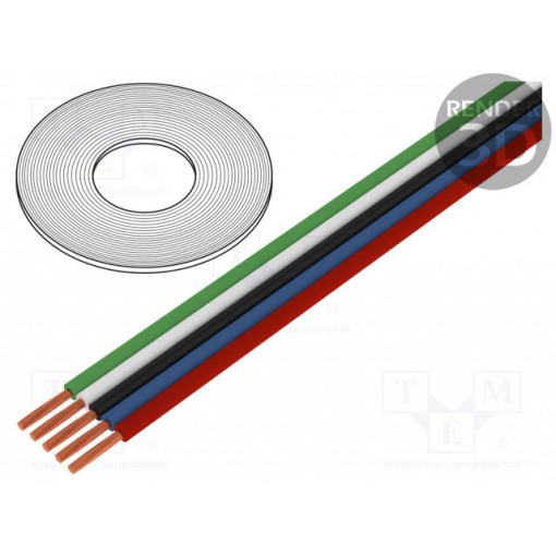0240 006 60; Wire: ribbon; stranded; Cu; 5x0,35mm2; unshielded; PVC; 150V; 50m; TECHNOKABEL