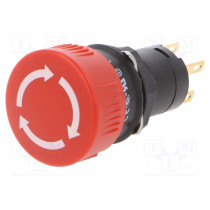 51-253.022; Switch: emergency stop; Stabl.pos: 2; NC + NO; 16mm; red; none; IP65; EAO 51-253.022; Switch: emergency stop; Stabl.pos: 2; NC + NO; 16mm; red; none; IP65; EAO