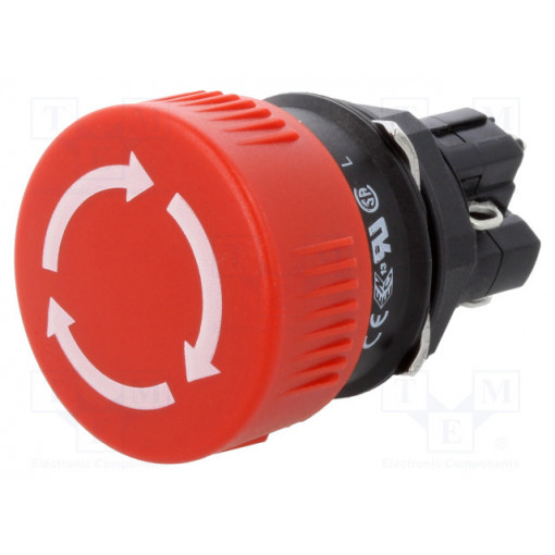 51-256.025; Switch: emergency stop; Stabl.pos: 2; NC + NO; 16mm; red; none; IP65; EAO 51-256.025; Switch: emergency stop; Stabl.pos: 2; NC + NO; 16mm; red; none; IP65; EAO