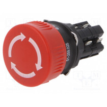 51-259.025; Switch: emergency stop; Stabl.pos: 2; NC x2 + NO x2; 16mm; red; EAO 51-259.025; Switch: emergency stop; Stabl.pos: 2; NC x2 + NO x2; 16mm; red; EAO