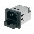 5220.0243.1; Connector: AC supply; socket; male; 2A; 250VAC; IEC 60320; 4mH; SCHURTER
