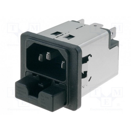 5220.0243.1; Connector: AC supply; socket; male; 2A; 250VAC; IEC 60320; 4mH; SCHURTER