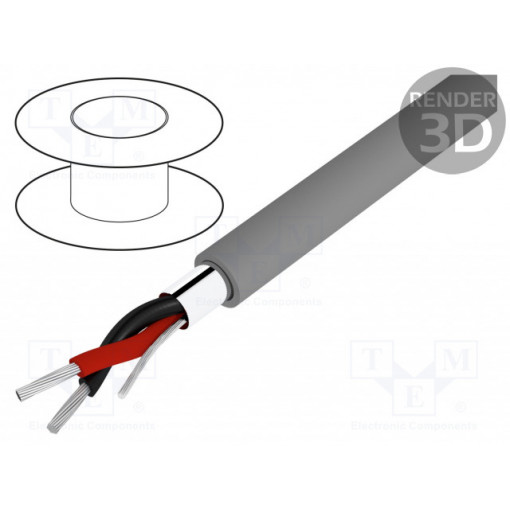 5471C SL005; Wire; Alpha Essential C&C; 1x2x24AWG; Al-PET foil; PVC; dark grey; ALPHA WIRE