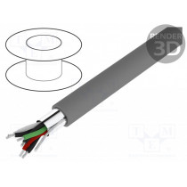 5473C SL005; Wire; Alpha Essential C&C; 3x2x24AWG; Al-PET foil; PVC; dark grey; ALPHA WIRE