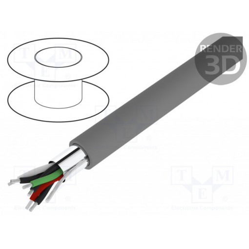 5473C SL005; Wire; Alpha Essential C&C; 3x2x24AWG; Al-PET foil; PVC; dark grey; ALPHA WIRE